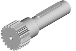 G série– hřídel s drážkou pro pero, s nábojem